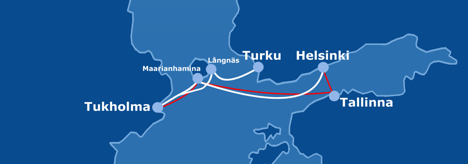 Tallink Silja Linen reittikartta 2026